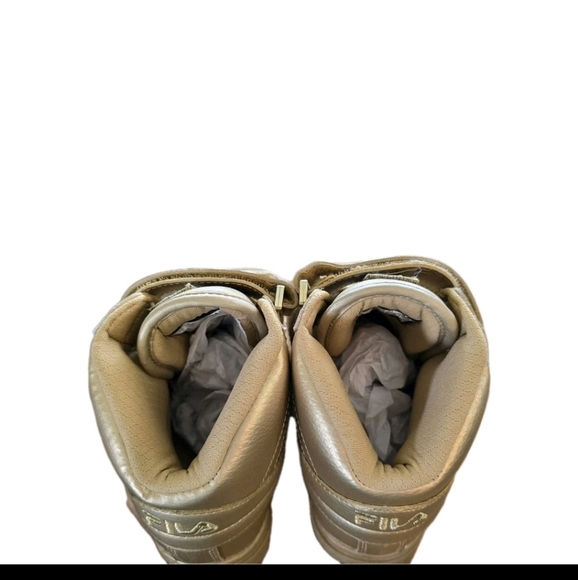 Womens Fila Vulc 13 MP Mid Plus Metallic Gold Sneaker Shoes 5CM00102-700 Size 6 - Picture 5 of 7